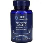 Life Extension , Super-absorberbar CoQ10 (Ubiquinone) med d-Limonene, 100 mg, 60 mjuka kapslar