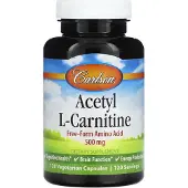 Carlson , Acetyl-L-Karnitin, 500 mg, 120 Vegetariska Kapslar