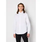 Armani Exchange för män. 8NZCBDZN10Z0113 Skjorta Klassisk vit (XS), Casual, Parti, Bomull, Lång ärm