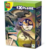 SES Creative Utgrävning - Utforska - T-Rex och skelett - - One Size - Dinosaur