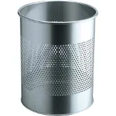 Durable 3310 331023 Papperskorg 15 l (Ø x H) 26 cm x 31.5 cm Metall Silver 1 st