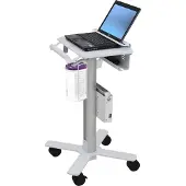 Ergotron StyleView - Vagn - lätt - för bärbar dator/streckkodsläsare - medicinsk - stål - vit, aluminium - skärmstorlek: upp till 17 tum