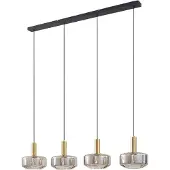 LINDBY Glas pendellampa Hildur , dimbar, Aluminium / grå / zink, Vardagsrum / matsal, Glas, Pendellampa