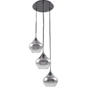 LUCANDE Glas pendellampa Jarven , dimbar, Aluminium / grå / zink, Vardagsrum / matsal, Glas, Modern, Pendellampa