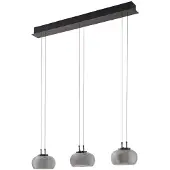LUCANDE Glas pendellampa Dain , Aluminium / grå / zink, Vardagsrum / matsal, Glas, Modern, Pendellampa