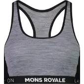 Mons Royale Sierra Sports Bra Grey Heather / Black
