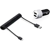 JustMobile CC-168S, Automatisk, Cigarr tändare, 5 V, 1,8 m, Svart, Silver
