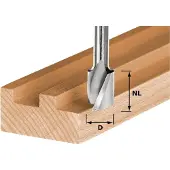 Festool 490980 Notfräs Längd 60 mm Mått - Diameter Ø 10 mm Effektiv längd 30 mm Skaft-Ø 8 mm