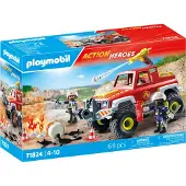 Playmobil Action Hjältar - Brandman Truck - 71824 - 68 Delar - - One Size - Leksaker
