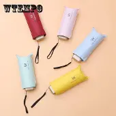 WTEMPO Ultralätt minisolparaply UV-skydd Vattentätt bärbart regn- och regnkapselparaply 18cm