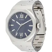 GUESS Analog klocka 'Emperor' marinblå / silver