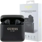 GUESS Bluetooth-hörlurar GUTWSSU20ALEGK TWS + dockningsstation svart/svart Tryckt logotyp