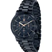 Maserati Successo Lifestyle Blue Edition Kronograf Rostfritt stål Blå urtavla Kvarts R8873618032 100M Herrklocka blå