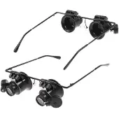 24hShop Förstoringsglasögon x20 med LED-belysning
