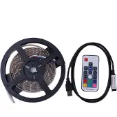 24hShop RGB LED-slinga USB med fjärrkontroll - 5 meter vattentät