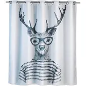 Wenko Lille Wolke duschdraperi Mr Deer, textil, 180x200 cm,