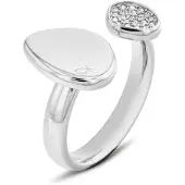Calvin Klein Organic Shape Crystal Open Ring