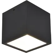 Lutec LED-utomhustaklampa GEMINI, svart, 9 x cm, IP65 GEMINI, Svart, Aluminium / grå / zink, Modern, Taklampa