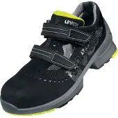 Uvex 1, Honkoppling, Vuxen, Skyddssandaler, Svart, Gul, EN, ESD, S1, SRC, Kardborreband