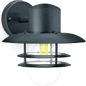 Philips Inyma vägglampa 25 W E27 ljuskälla medföljer inte, Väggbelysning för utomhusbruk, Svart, Metall, IP44, Terass, Trädgård, I