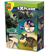 SES Creative Utgrävning - Utforska - Triceratops och skelett - - One Size - Dinosaur