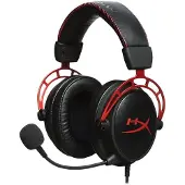 HyperX Cloud Alpha - Gaming - headset - fullstorlek - kabelansluten - 3,5 mm kontakt - svart, röd