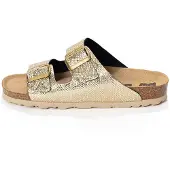 Bayton Pantolette 'Athena' beige / kräm / guld