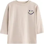 Next T-shirt beige / royalblå