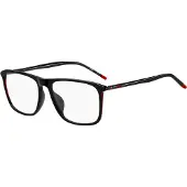 HUGO Black-acetate optical frames with tubular temples