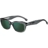 BOSS Grey-acetate sunglasses with green lenses