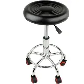 24hShop Höj- och sänkbar frisörstol / rullpall / arbetsstol på hjul med hydraulisk design