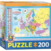 Eurographics (EURHR Karta över Europa 200-bitars pussel