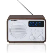 Blaupunkt PP7BT, Bärbar, Analog &amp digital, FM, 4 W, MP3, WMA, Vit, Trä