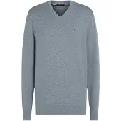 Tommy Hilfiger Flag Embroidery V Neck Jumper
