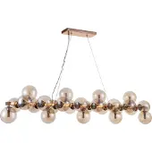 Maytoni Glas pendellampa Dallas, dimbar, Mässing / guld, Vardagsrum / matsal, Glas, Design, Pendellampa
