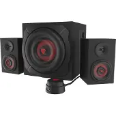 Genesis Helium 610BT - Högtalarsystem - för persondator - 2.1-kanals - trådlös - Bluetooth - 60 Watt (Total) - svart, röd