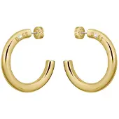 BOSS Gold-tone hoop earrings with logo detail
