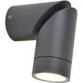 Lutec Vägglampa utomhus TUBON, dimbar, Aluminium / grå / zink, Aluminium / grå / zink, Modern, Utomhusvägglampa