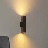 Argon Vägglampa Cerro , dimbar, Svart, Vardagsrum / matsal, Metall, Modern, Vägglampa, vägglampa inomhus