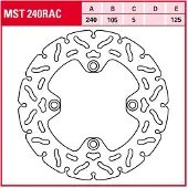 TRW Bromsskivor Racing, bak, typgodkännande BAK, MST240RAC STATIONAER