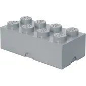 LEGO Förvaringslåda - 8 Knoppar - 50x25x18 - Ljusgrå - - One Size - Låda