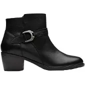 Clarks Neva Spänne Svarta Läderstövlar
