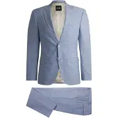 BOSS Regular-fit suit with all-over pattern