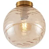 QAZQA Design Taklampa Mässing med Ambertonat Glas - Pillon