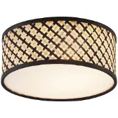 QAZQA Orientalisk rottingtaklampa med svart 30 cm - Tremmo