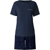 Calida Kort pyjamas marinblå / vit