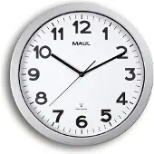 MAUL 9053595, Vägg, Quarts-klocka, Circel, Silver, Vit, Plast, AA