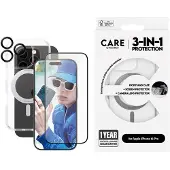 PanzerGlass CARE by  PG 3-in-1 Protection Displayskyddsglas Apple iPhone 16 Pro 1 st Anti-fingeravtryck, repbeständig B1326+2854+1282