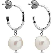 Sparv Pearly silverfärgade örhängen 1160201