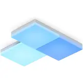 Nanoleaf Skylight Starter Kit - Taklampspanel - LED - 300 x 300 mm - totalt: 50 W - RGB/varmt till kallt vitt ljus - 2700-6500 K - fyrkantig (paket om 3)